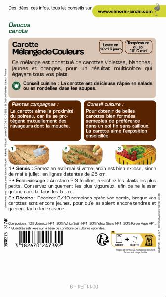 Potagères - Carotte - Mélange de Couleurs - MEDIA_PACKAGING_VERSO